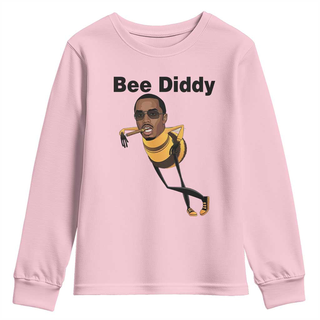 Bee Diddy Youth Sweatshirt Dark Humor Internet Meme Brainrot Gen Z