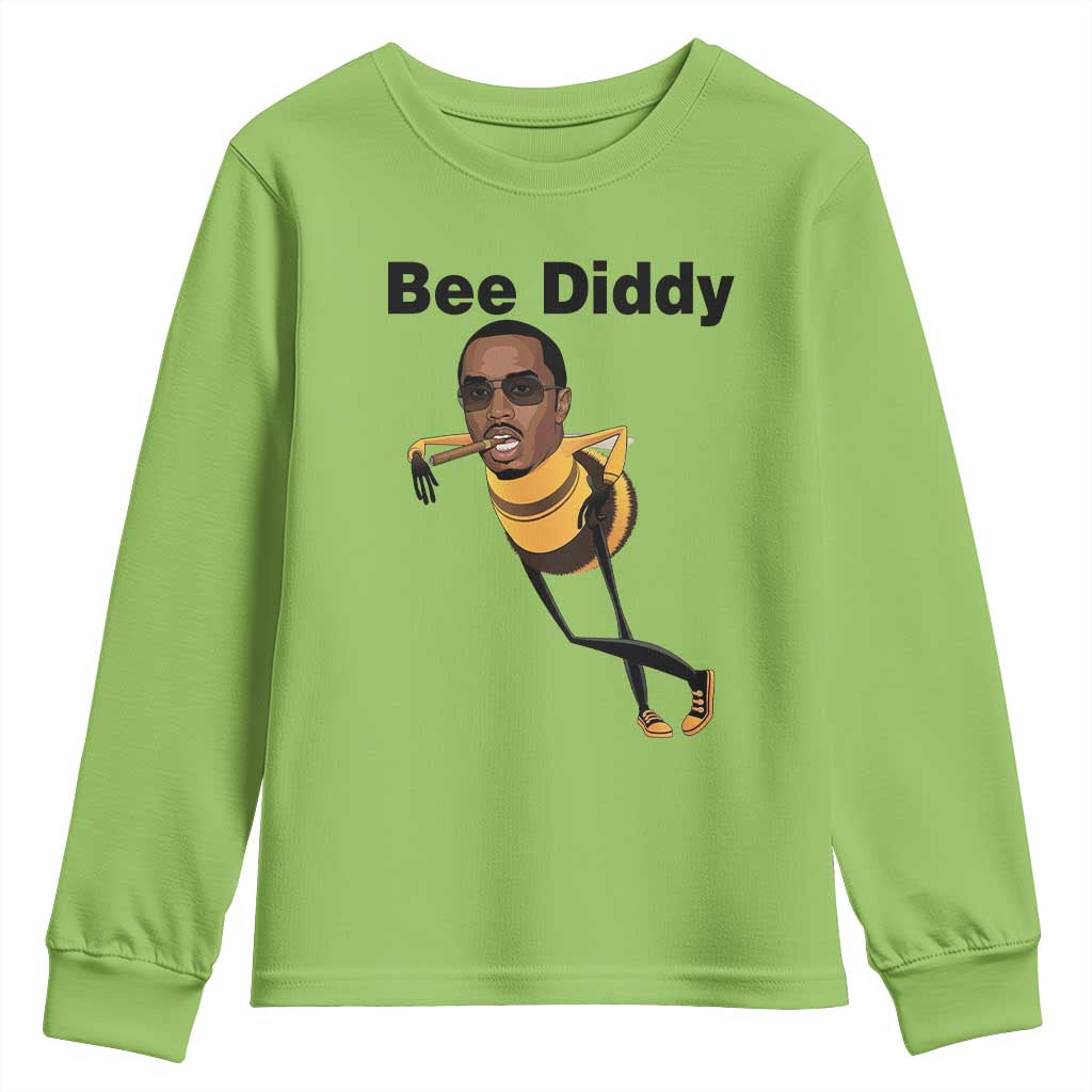 Bee Diddy Youth Sweatshirt Dark Humor Internet Meme Brainrot Gen Z