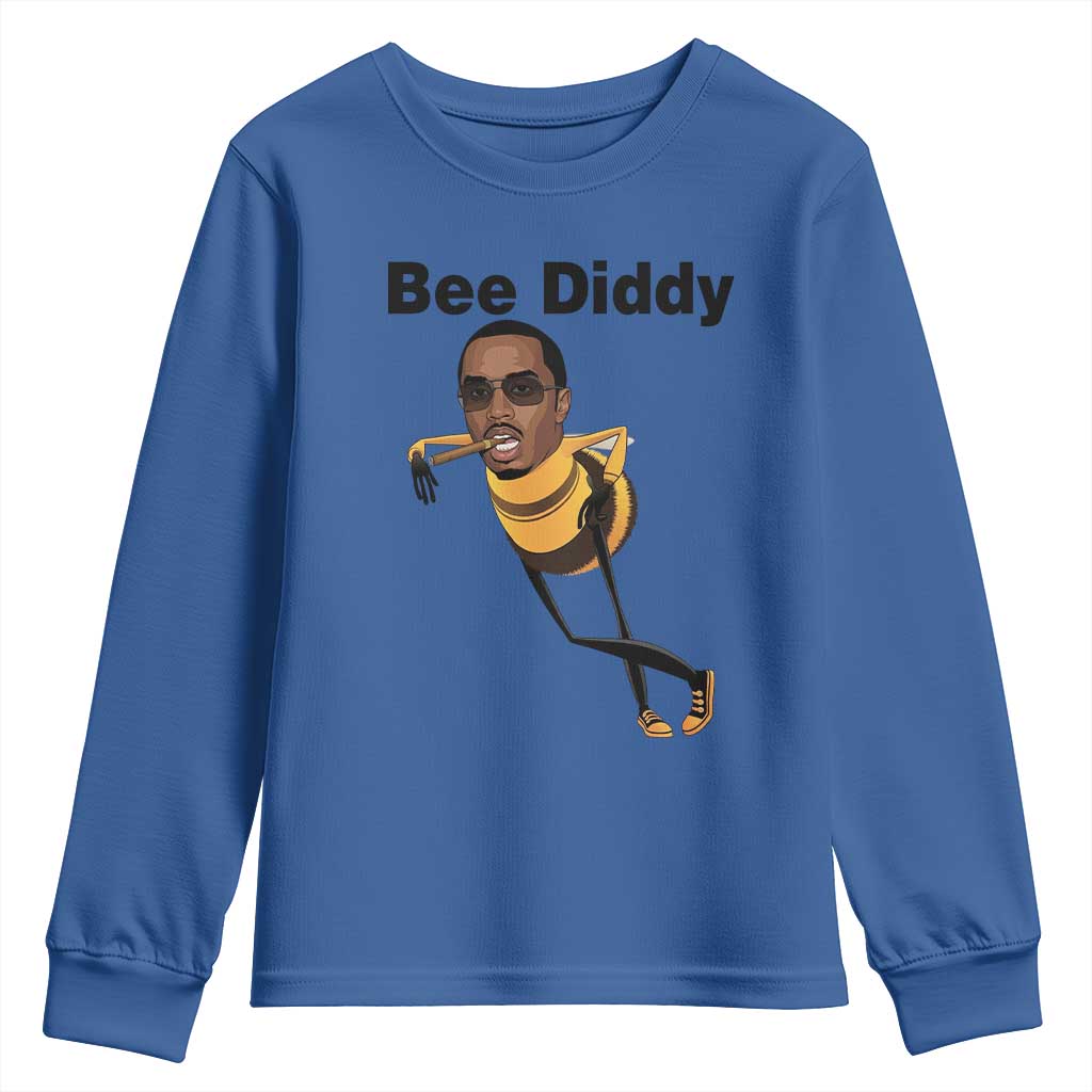 Bee Diddy Youth Sweatshirt Dark Humor Internet Meme Brainrot Gen Z