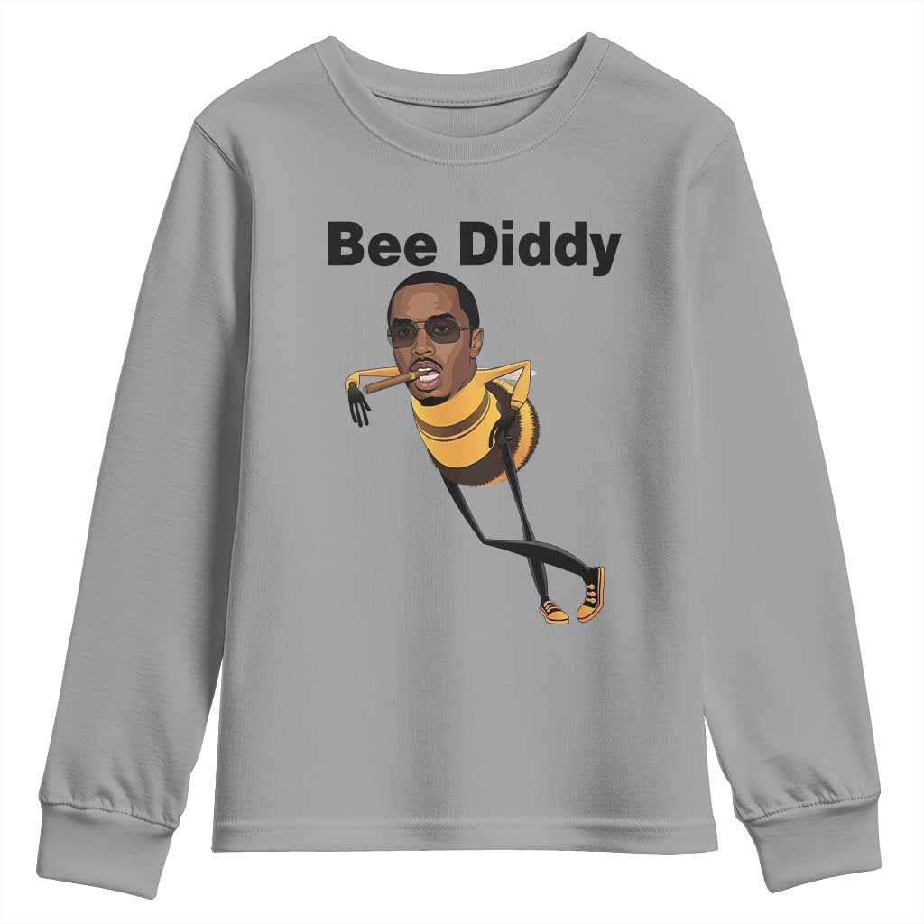 Bee Diddy Youth Sweatshirt Dark Humor Internet Meme Brainrot Gen Z