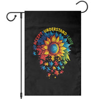 Autism Acceptance Sunflower Puzzle Garden Flag Accept Understand Love ASD