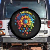 Autism Acceptance Sunflower Puzzle Spare Tire Cover Accept Understand Love ASD