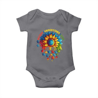 Autism Acceptance Sunflower Puzzle Baby Onesie Accept Understand Love ASD