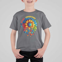 Autism Acceptance Sunflower Puzzle T Shirt For Kid Accept Understand Love ASD