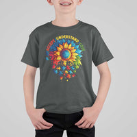 Autism Acceptance Sunflower Puzzle T Shirt For Kid Accept Understand Love ASD