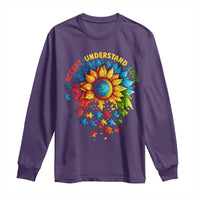Autism Acceptance Sunflower Puzzle Long Sleeve Shirt Accept Understand Love ASD