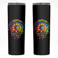 Autism Acceptance Sunflower Puzzle Skinny Tumbler Accept Understand Love ASD