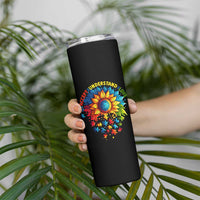 Autism Acceptance Sunflower Puzzle Skinny Tumbler Accept Understand Love ASD