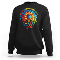 Autism Acceptance Sunflower Puzzle Sweatshirt Accept Understand Love ASD