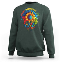 Autism Acceptance Sunflower Puzzle Sweatshirt Accept Understand Love ASD