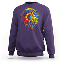 Autism Acceptance Sunflower Puzzle Sweatshirt Accept Understand Love ASD