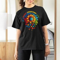 Autism Acceptance Sunflower Puzzle T Shirt For Women Accept Understand Love ASD