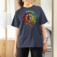 Autism Acceptance Sunflower Puzzle T Shirt For Women Accept Understand Love ASD
