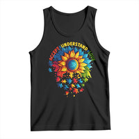 Autism Acceptance Sunflower Puzzle Tank Top Accept Understand Love ASD