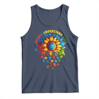 Autism Acceptance Sunflower Puzzle Tank Top Accept Understand Love ASD