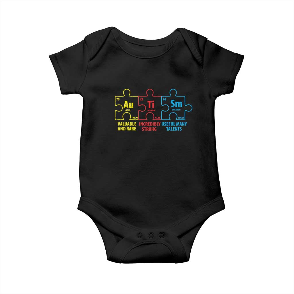 Autism Awareness Baby Onesie Elements Periodic Table ASD