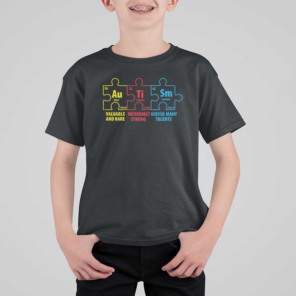 Autism Awareness T Shirt For Kid Elements Periodic Table ASD