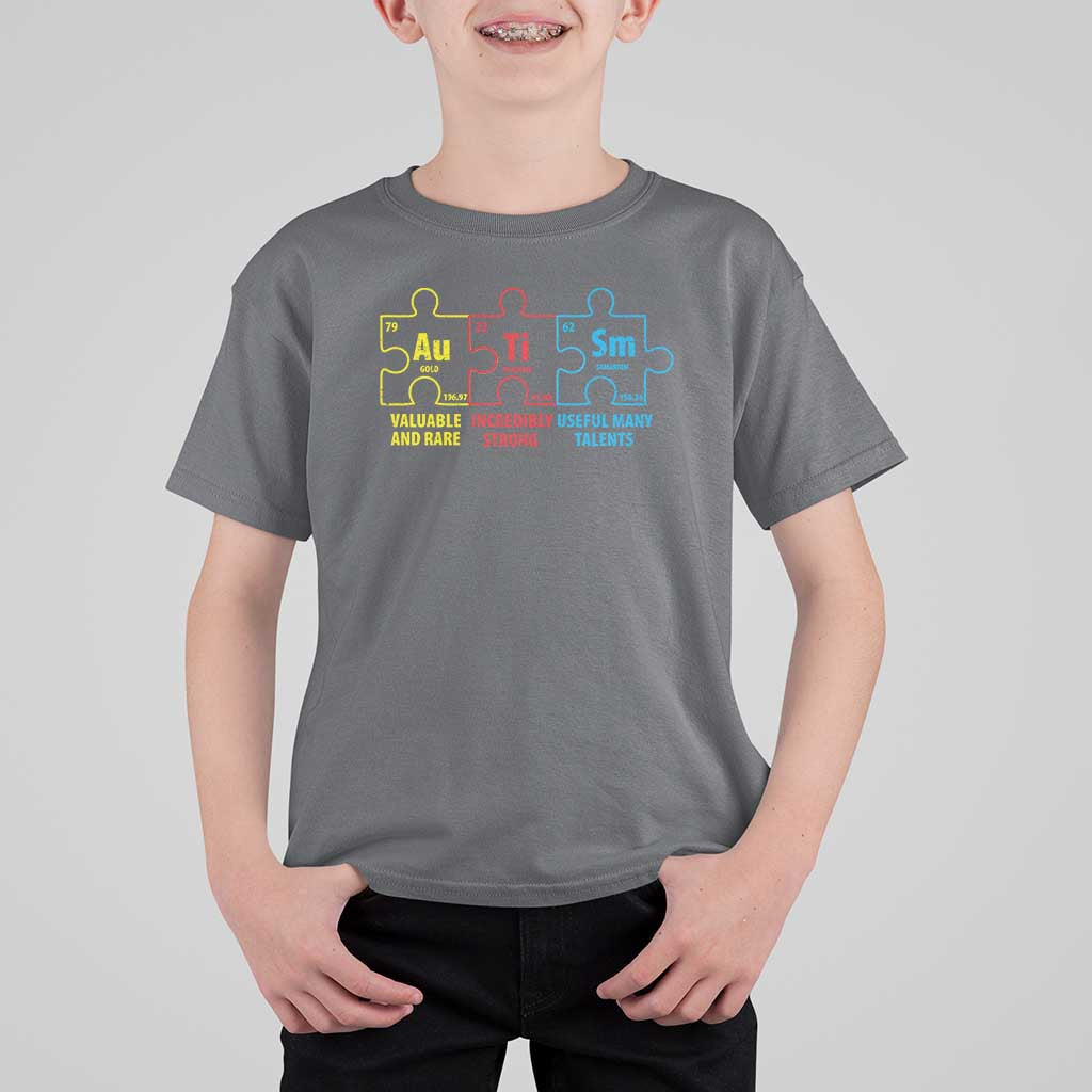 Autism Awareness T Shirt For Kid Elements Periodic Table ASD