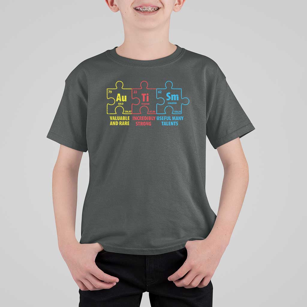 Autism Awareness T Shirt For Kid Elements Periodic Table ASD