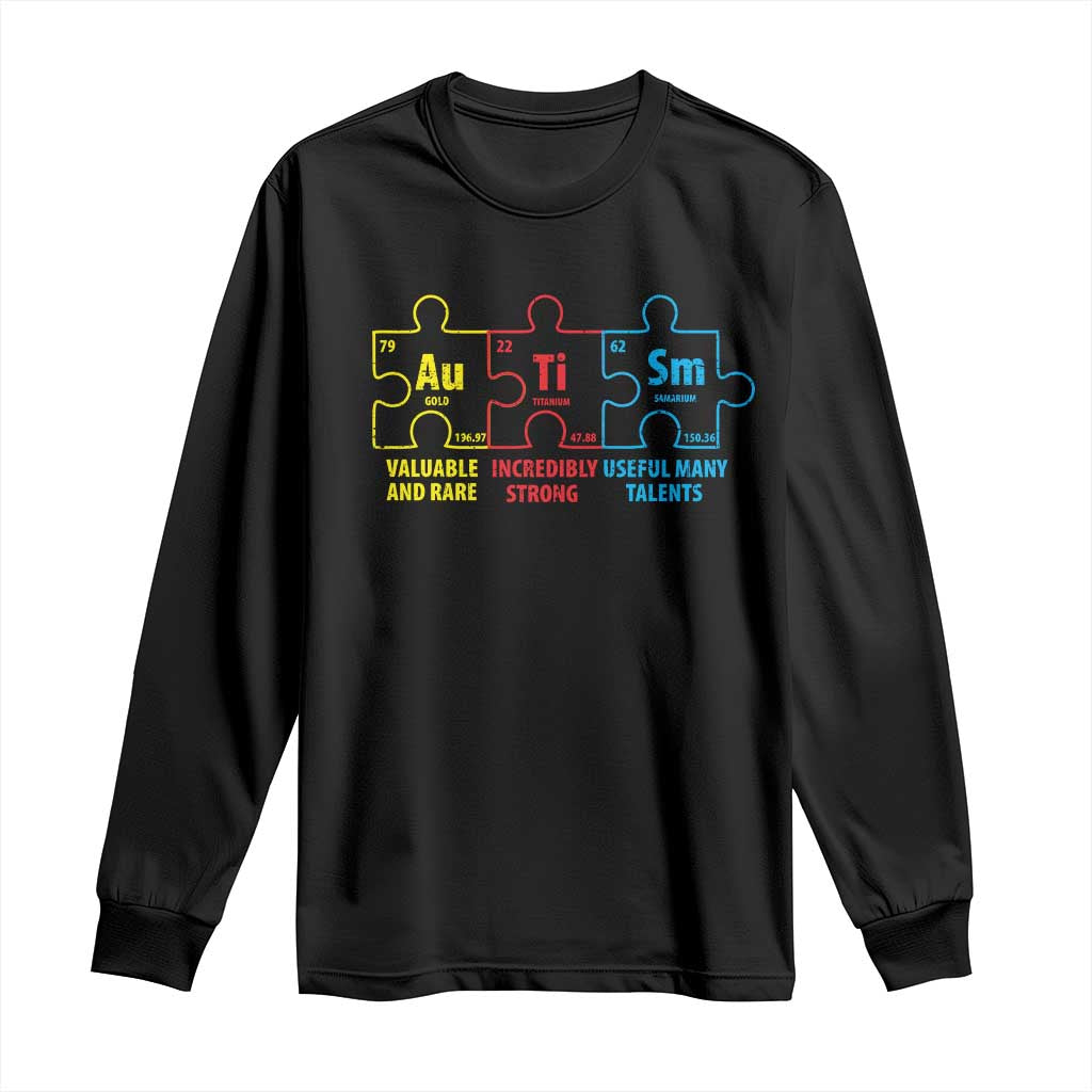 Autism Awareness Long Sleeve Shirt Elements Periodic Table ASD