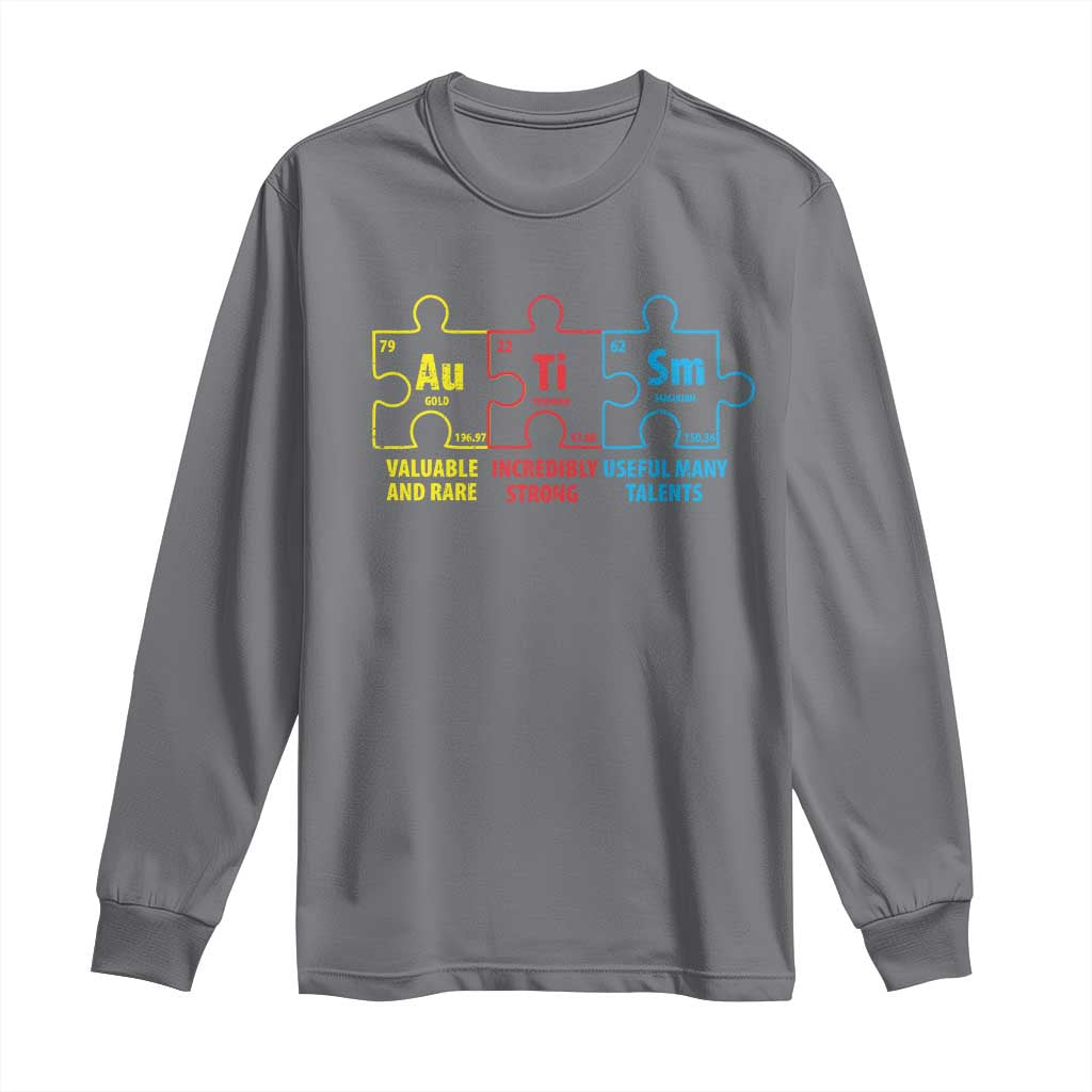 Autism Awareness Long Sleeve Shirt Elements Periodic Table ASD