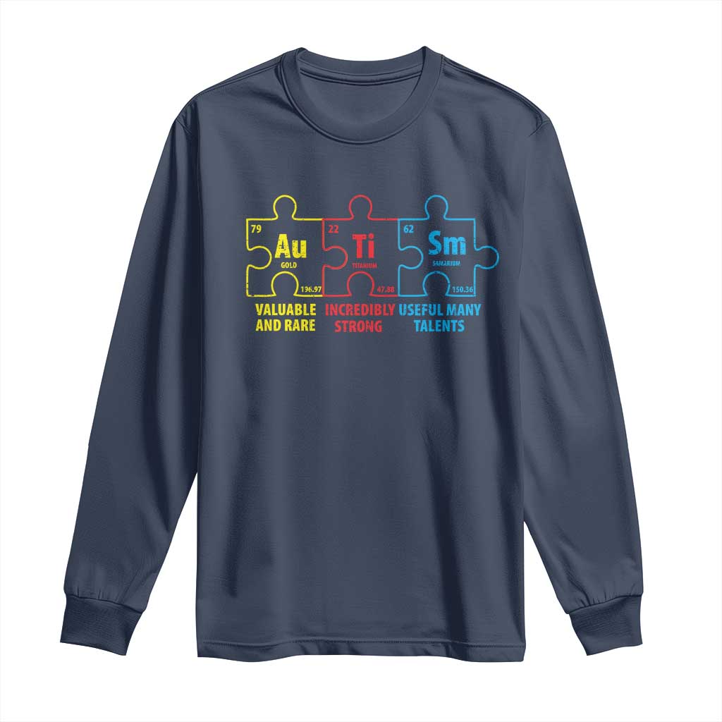 Autism Awareness Long Sleeve Shirt Elements Periodic Table ASD