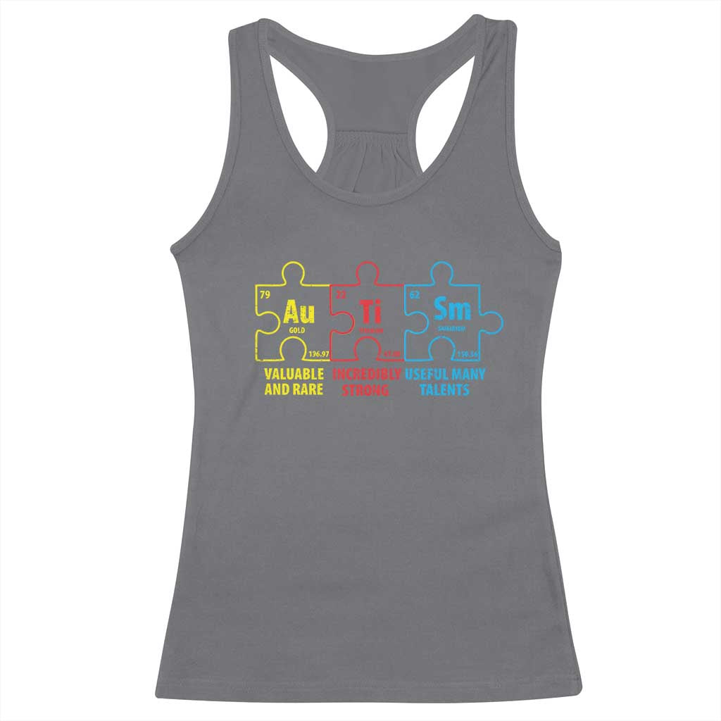 Autism Awareness Racerback Tank Top Elements Periodic Table ASD