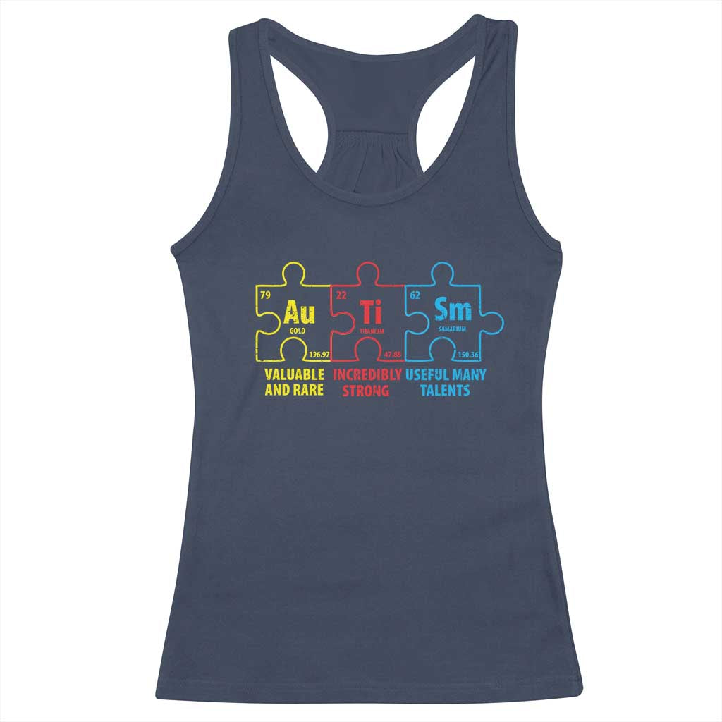Autism Awareness Racerback Tank Top Elements Periodic Table ASD