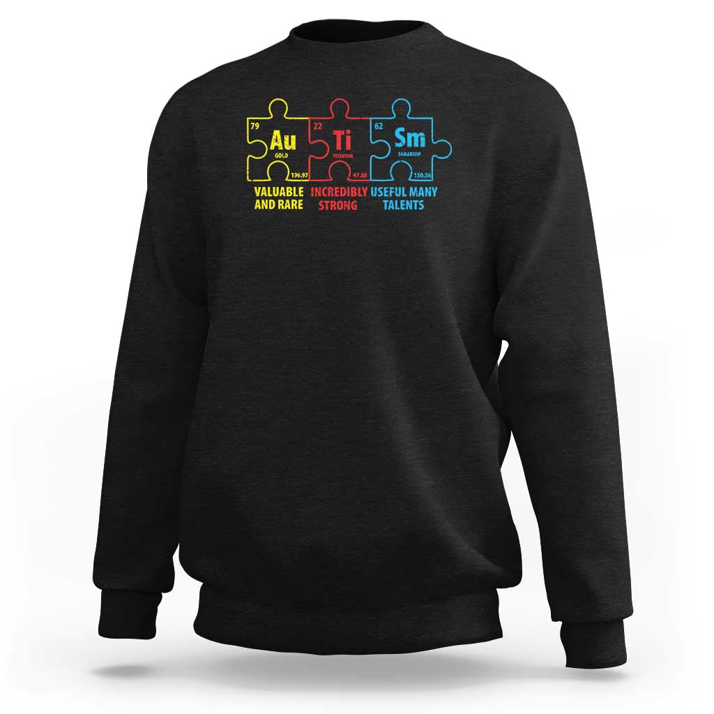 Autism Awareness Sweatshirt Elements Periodic Table ASD