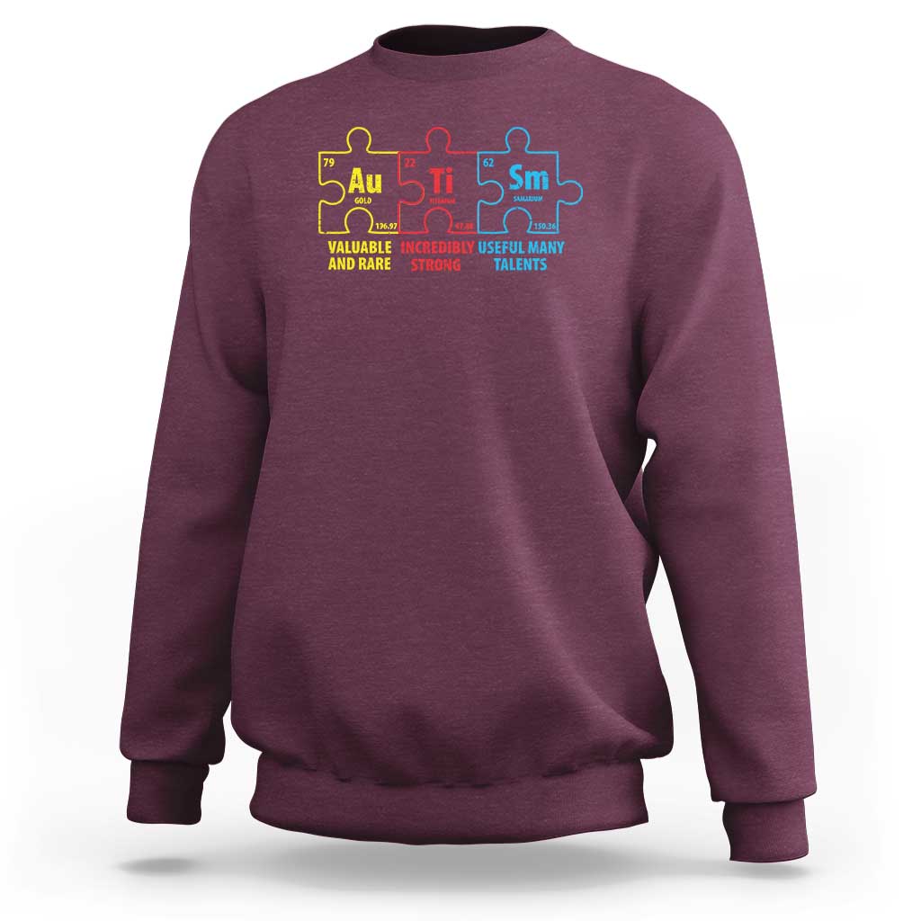 Autism Awareness Sweatshirt Elements Periodic Table ASD