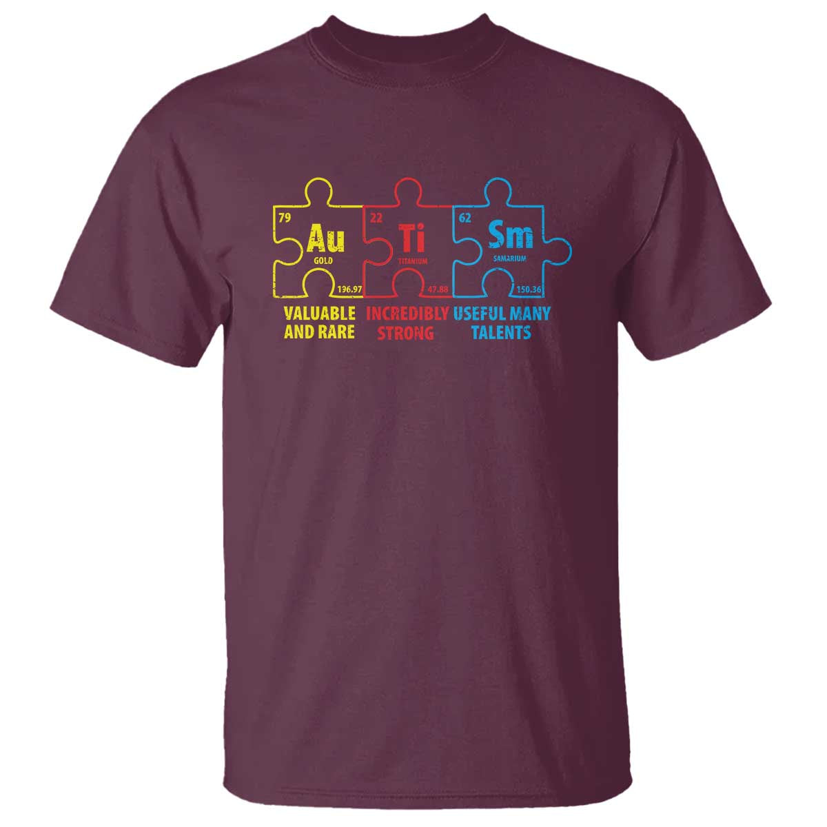 Autism Awareness T Shirt Elements Periodic Table ASD