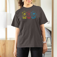 Autism Awareness T Shirt For Women Elements Periodic Table ASD
