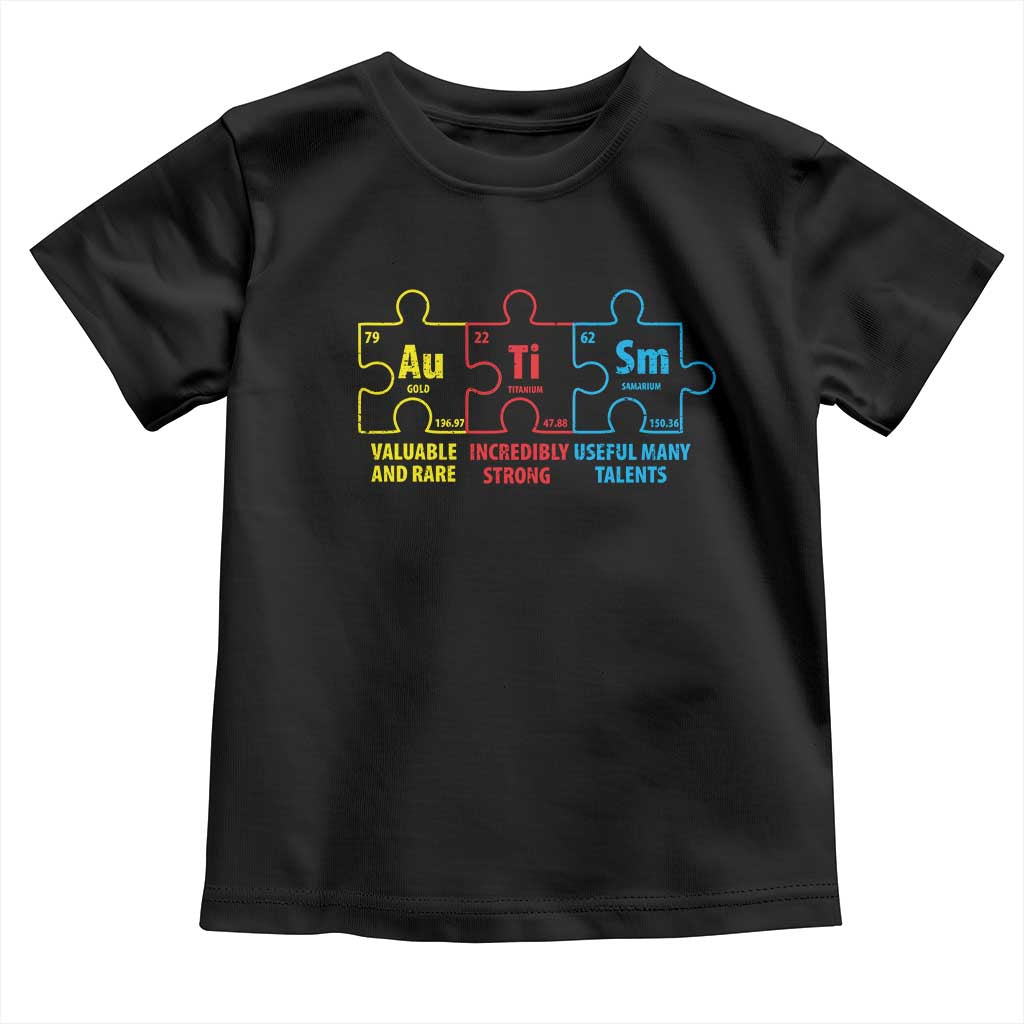 Autism Awareness Toddler T Shirt Elements Periodic Table ASD