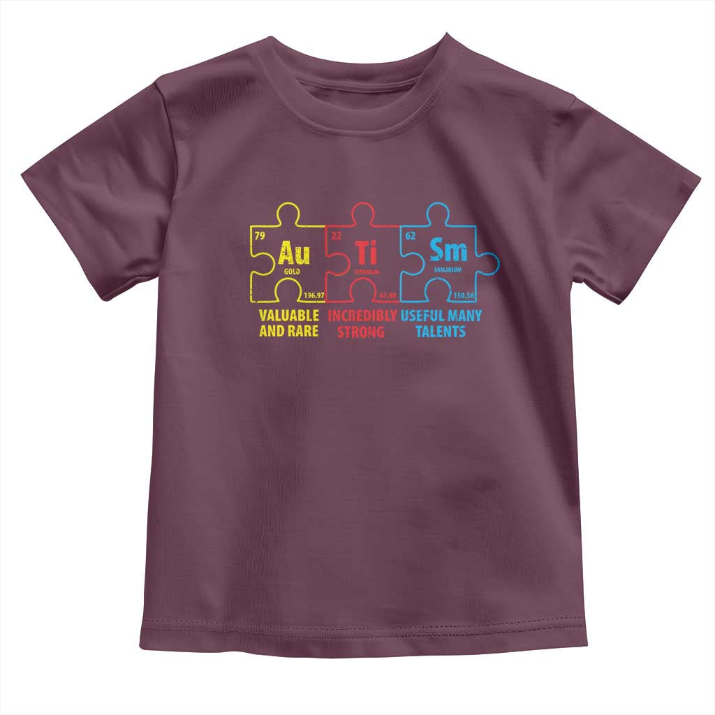 Autism Awareness Toddler T Shirt Elements Periodic Table ASD