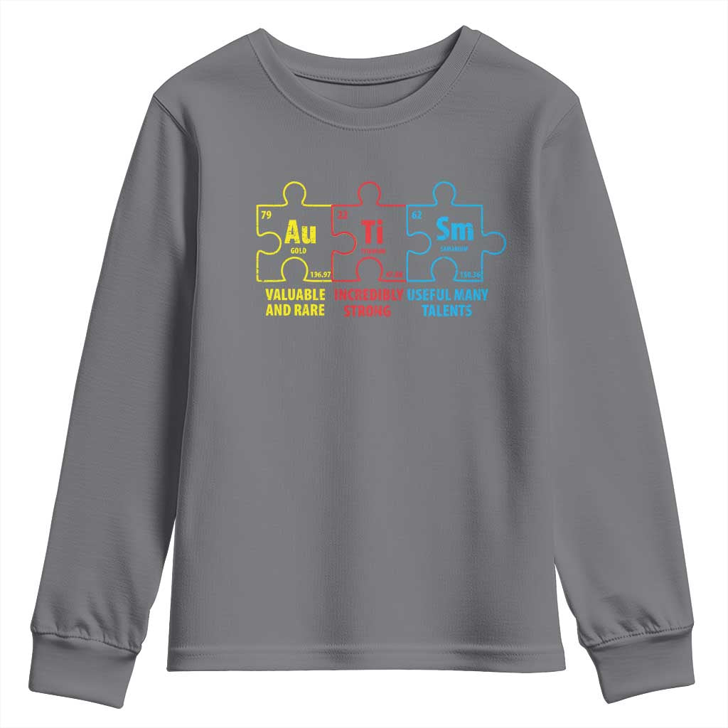 Autism Awareness Youth Sweatshirt Elements Periodic Table ASD