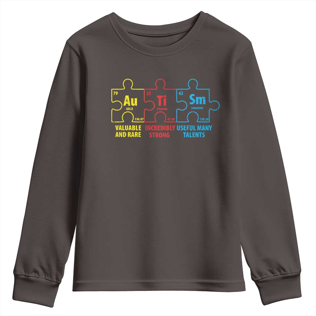 Autism Awareness Youth Sweatshirt Elements Periodic Table ASD
