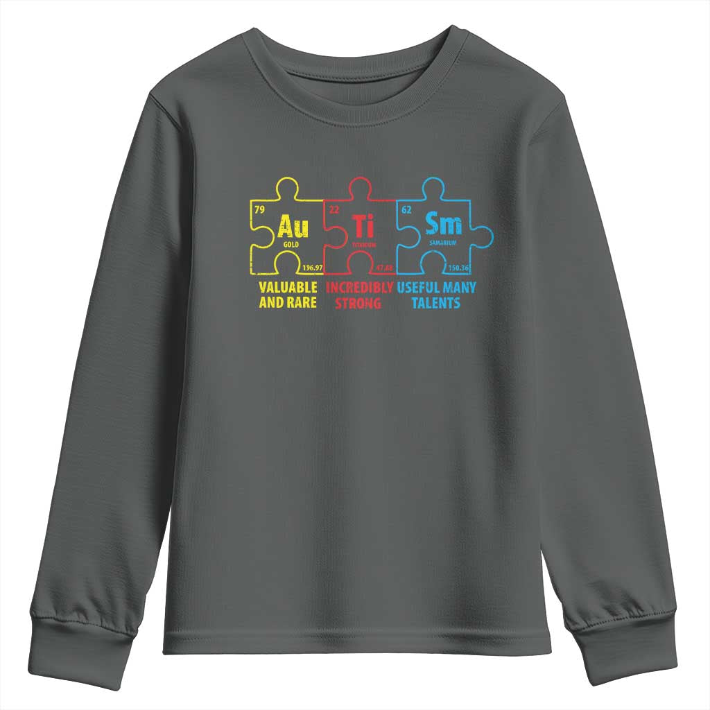 Autism Awareness Youth Sweatshirt Elements Periodic Table ASD