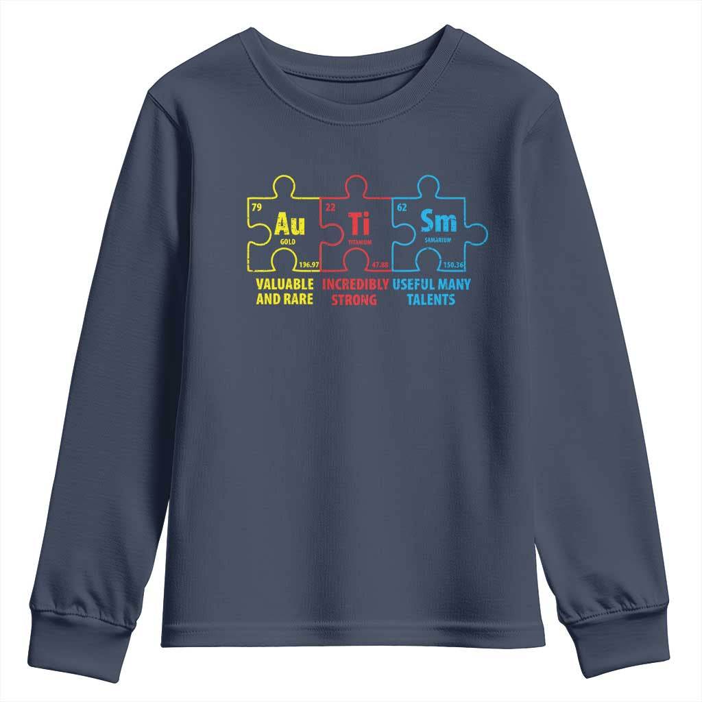 Autism Awareness Youth Sweatshirt Elements Periodic Table ASD