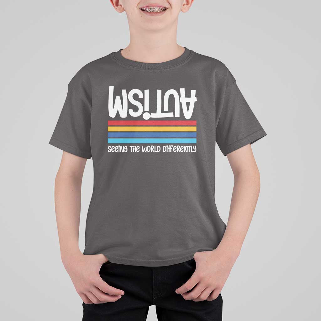 Autism Awareness T Shirt For Kid Seeing the World Differently ASD Month Support