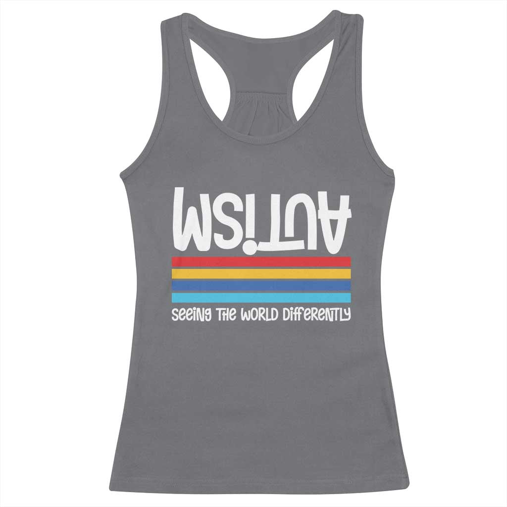 Autism Awareness Racerback Tank Top Seeing the World Differently ASD Month Support