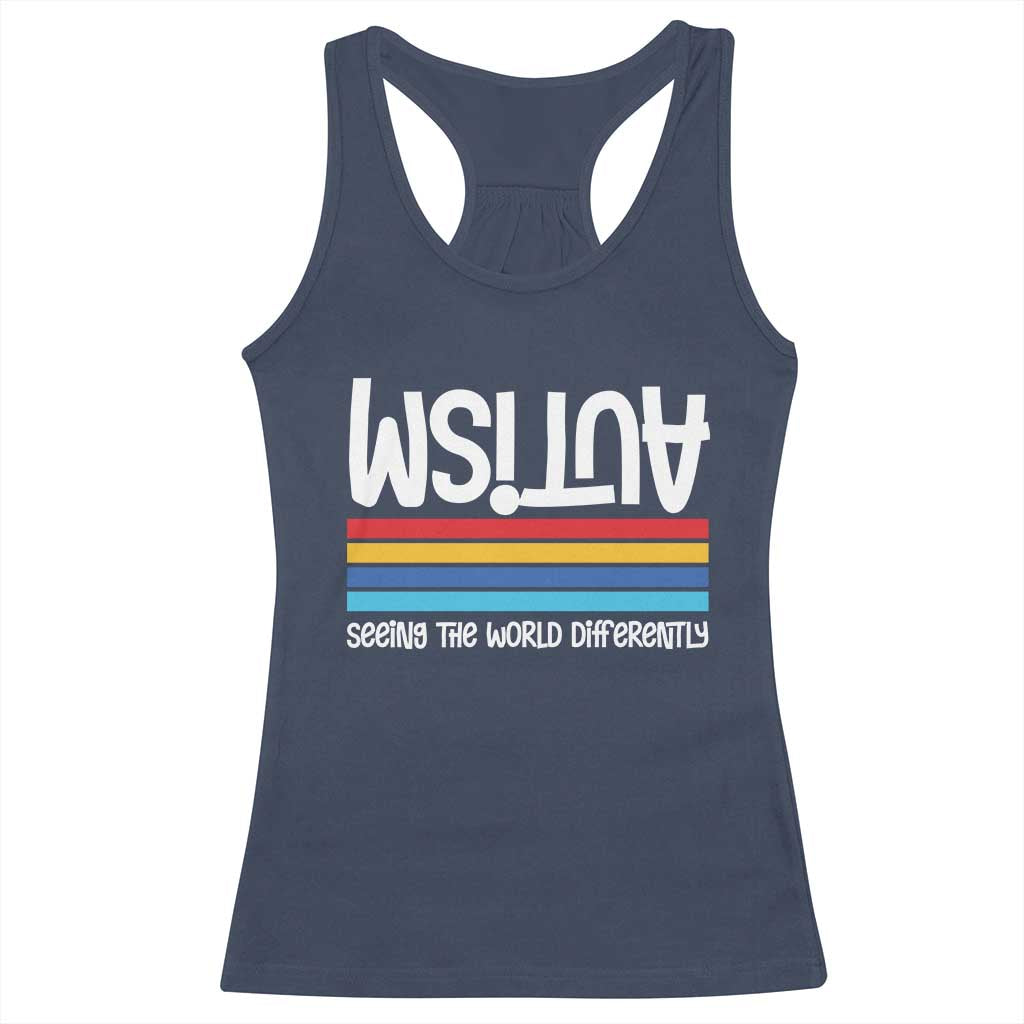 Autism Awareness Racerback Tank Top Seeing the World Differently ASD Month Support