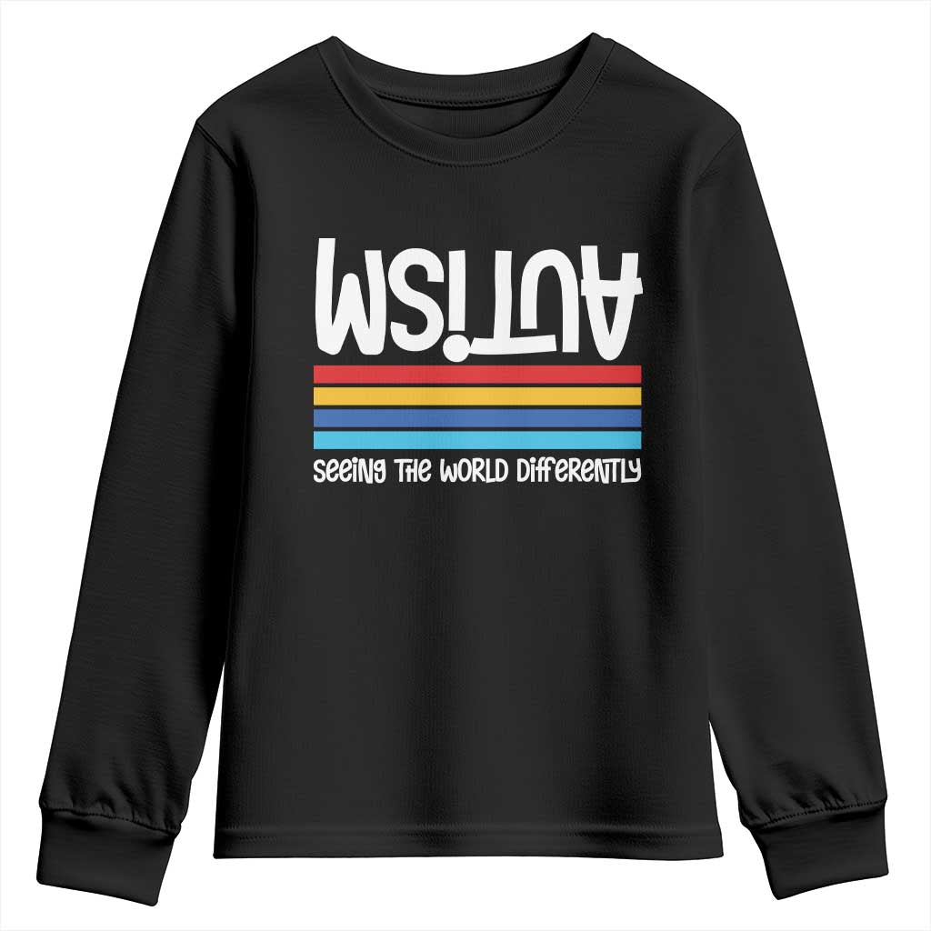Autism Awareness Youth Sweatshirt Seeing the World Differently ASD Month Support