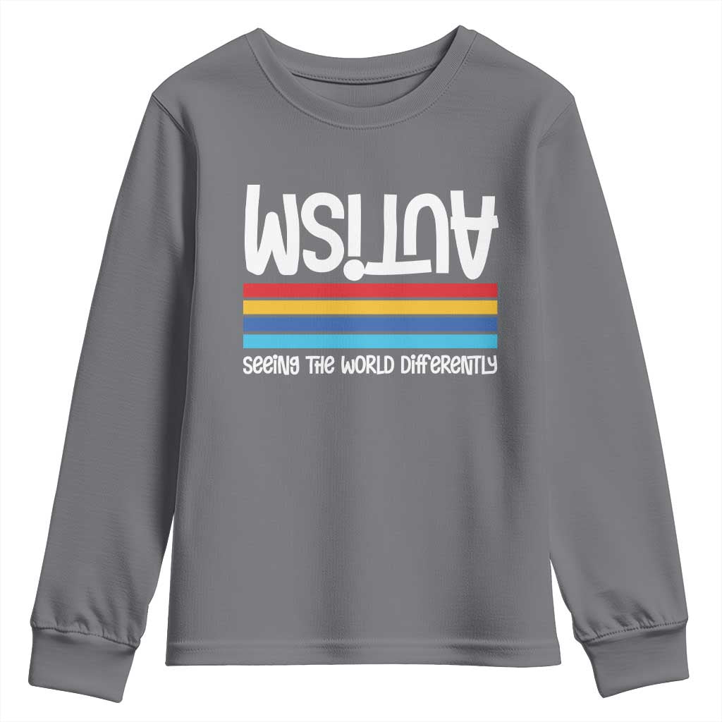 Autism Awareness Youth Sweatshirt Seeing the World Differently ASD Month Support