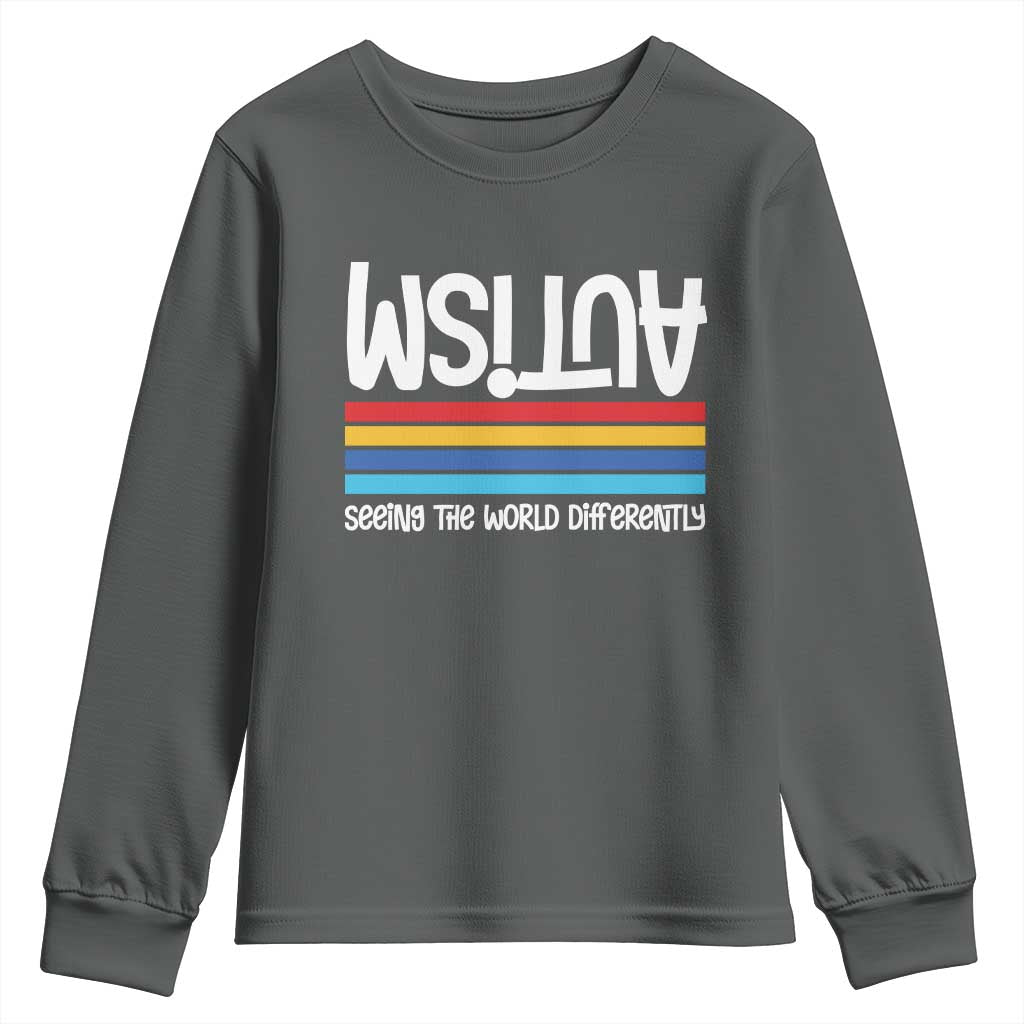 Autism Awareness Youth Sweatshirt Seeing the World Differently ASD Month Support