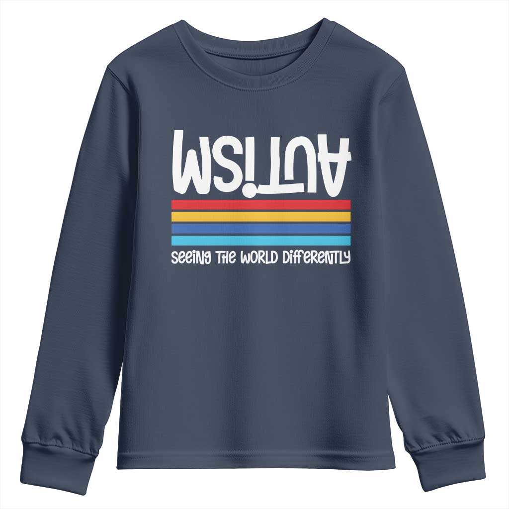 Autism Awareness Youth Sweatshirt Seeing the World Differently ASD Month Support