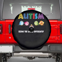 Autism Awareness Spare Tire Cover Seeing the World Differently ASD Cute Puzzle Pieces Owl