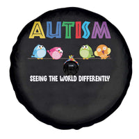 Autism Awareness Spare Tire Cover Seeing the World Differently ASD Cute Puzzle Pieces Owl