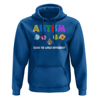 Autism Awareness Hoodie Seeing the World Differently ASD Cute Puzzle Pieces Owl