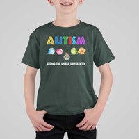 Autism Awareness T Shirt For Kid Seeing the World Differently ASD Cute Puzzle Pieces Owl