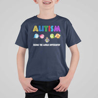 Autism Awareness T Shirt For Kid Seeing the World Differently ASD Cute Puzzle Pieces Owl